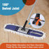 24" Commercial Dust Mop for Floor Cleaning, Heavy Duty Duster Floor Mop with 59” Extendable Long Handle, Blue for