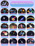 21 Sets 360 Dimmable Night Light for Kids + of Films, Kids Night Light Projector for Bedroom, Ceiling, Projector Night
