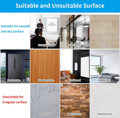 Whiteboard Sticker, 17.3" x 78" Dry Erase Contact Paper - Peel and Stick Wallpaper for Home/Office/Classroom