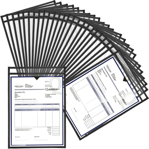 56 Pack Job Ticket Holders Reusable Dry Erase Pockets Plastic 10 x
