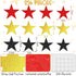 Ctosree 256 Pieces Glitter Star Cutouts Paper Stars Decorations Star Wall Decor Confetti Cutouts for Bulletin Board Classroom Movie Night Party Decoration, 4 Assorted Sizes (Gold, Black, Red) by Ctosree