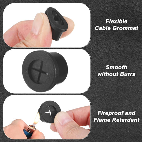 6-Pack Grommets 14mm Grommet Grommet Grommet M METERXITY Rubber for Wiring Desk Double-Sided Flexible Cable Cord Desk
