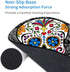 Round Mouse Pad and Coasters Set, Sugar Skull Non-Slip Rubber Mousepad for Gaming and Working