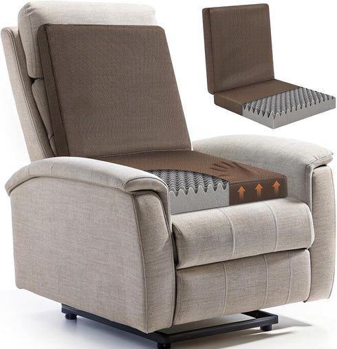 Geiserailie 20 Inch Egg Foam Pad Recliner Seat Cushion Set Recliner Cushions with