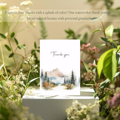 Thank You Cards Set of 20,4x6 Inches Watercolor Nature Forest Thank You Cards with Envelopes, Perfect Thank You Cards Bulk For All Occasions,incl. Baby Shower, Wedding, Birthday Party, Greeting by slapaflife