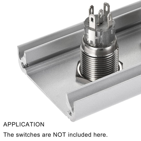 uxcell Single Holes 16mm Aluminum Switch Button Station Box with PG7 Cable Gland and Mounting Base