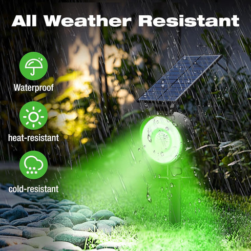 2 Pack nipify Solar Spot Lights Outdoor Waterproof, Solar Spotlight Light for Outside Yard Landscape Lighting Pathway