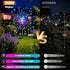 2 Pack 8 120 btfarm Solar Garden Lights Outdoor Modes, LED Firework Lights Solar Powered, Waterproof Twinkle Fairy