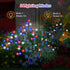 4th 20 2 4 Pack Lewondr of July Decorations Solar Garden Lights, Outdoor Red Blue White Star Solar Lights, Waterproof