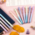 Gel Pens, 12 Pcs Smooth Writing No Bleed & Smear, Black Ink Fine Point (0.5mm), Retractable Aesthetic Pens