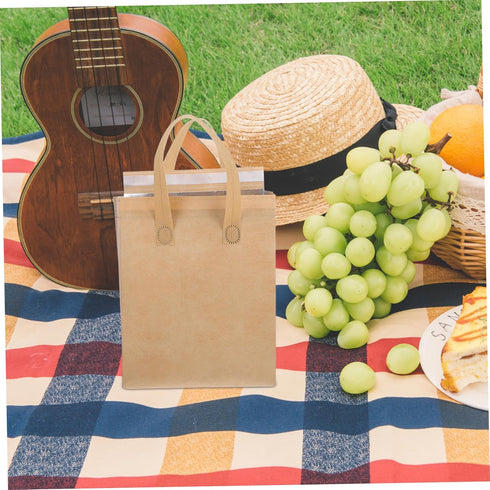 50pcs SOLUSTRE Insulated Grocery Bags Insulated Take Out Bags Bulk Snack Cup Carriers for Drinks Fast Food