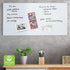 ECR4Kids MessageStor Magnetic Dry-Erase Glass Board, 18in x 36in, Wall-Mounted Whiteboard with White Waves