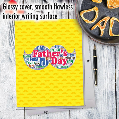 The Best Card Company - Jumbo Big Father's Day Card for Dad, Pa, Pop, Daddy, Stepfathers with Envelope (8.5 x 11 Inch)