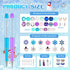 Qeeenar 12 Pcs Plastic Beadable Pens with 70 Pcs Colorful Beads, 12 Tassels, 12 Pendants, Assorted DIY Beaded Pens