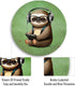 Funny Green Round Mouse Pad, Cute Sloth Computer Mousepad with Stitched Edge, Office Supplies Gift