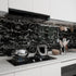 16x118 inch Black Marble Contact Paper - Peel and Stick Waterproof Vinyl for Kitchen Cabinet Decoration