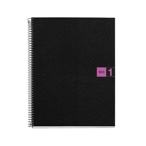 Miquelrius Single Subject Spiral Notebook, Graph/Quad Pages, Purple, 80 Sheets (8.5" x 11")