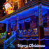 165ft 500 8 QITONG Blue String Lights Outdoor, LED Christmas Light Plug-in with Modes, Clear Wire Twinkle Xmas Lights