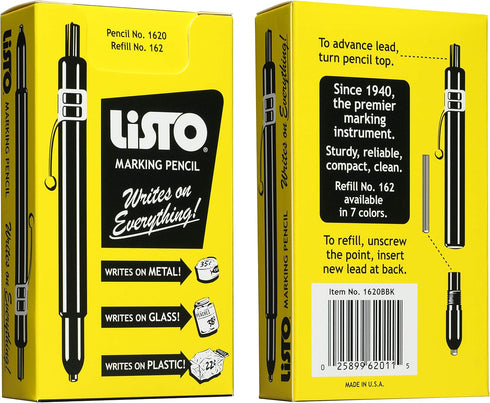 Listo 1620 Blue Grease Pencils - Box of 12
