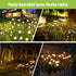 4 Pack 32 Flumy Solar Garden Lights Outdoor - LED Firefly Lights Waterproof, Garden Decorations for Yard Patio Pathway