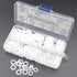 550PCS Nylon Flat Washer Assortment Kit for M2 M2.5 M3 M4 M5 M6 M8 M10 Screw/Bolt (White)