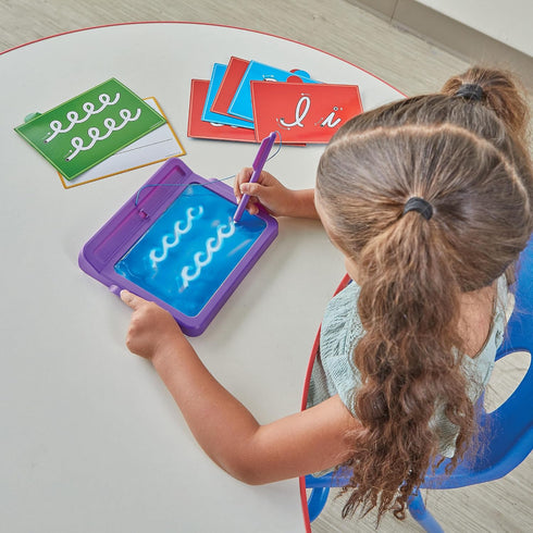 hand2mind Cursive Letter Tracing Sensory Pad, Reusable Handwriting Practice for Kids, Cursive Alphabet Learning Toys