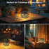 2 Pack 2 Solar Lanterns Waterproof Outdoor Decor: Hollow Out Retro Metal Solar Lights - Unique Gardening Gifts