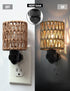 2-Pack 0.5W Boho Plug in Night Light with Switch, Farmhouse LED Night Lights Plug into Wall Socket, Baby Nursery