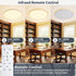 11 Inch 24W 2400LM, Dimmable 3000K/4000K/6500K Flush Mount Ceiling Light with Night Light, LED Ceiling Lights Fixture