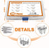 ISPINNER 100pcs Aluminum Blind Rivets Assortment Kit, 6 Sizes, 3/16" x (5/16" 3/8" 1/2" 5/8" 3/4") Silver