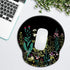 Ergonomic Mouse Pad with Wrist Support Gel, Cute Soft Wrist Rest Pad, Non-Slip Rubber Base, Garden Flowers