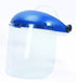 Single Crown Safety Face Shield with Clear Tint Polycarbonate Window and Pin-Lock Headgear