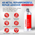 Metal Glue 1.76oz Metal Filler All Purpose Repair epoxy Glue,High Temperature Resistant Heavy Duty Ab Glue,High Strength Bonding for Metal Plastic Steel Ceramics Fiberglass Car(3)