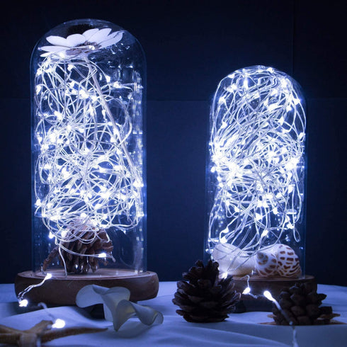2 Pack 33 100 8 Brightown Outdoor Solar String Lights, Feet Led Solar Powered Fairy Lights with Modes Waterproof
