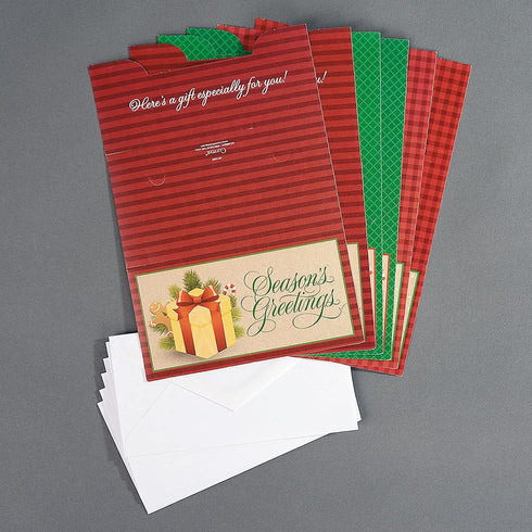 Set 6 (2 3 7 Inches, Current Holiday Season Money Cards of Christmas Cash Cards of Each Design), x Envelopes Included