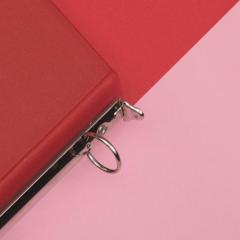 JAM PAPER Premium Linen Textured 1 Inch Binders, Red, 3 Ring Binder, Sold Individually