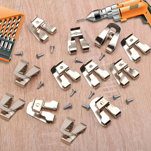8 Pcs Metal Replacement Belt Hook Clip for Dewalt Tool, Stainless Steel Driver Belt Clips with Screws