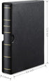 MUDOR 4 Ring Classic Stamp Binder, Empty Binder Albums for Stamps, Documents, Coins, Classic Binder, Black