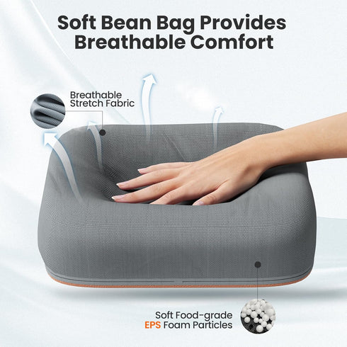 Tounee Book Holder Stand - Ultra Soft Lap Beanbag Pillow for Books, Tablets, iPads & Kindle - Hands-Free Reading