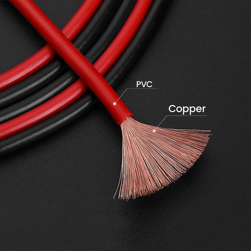 KAIWEETS Alligator Clips Electrical Test Leads Set, 15A Jumper Wires Heavy Duty with Protective Copper Clips, Premium PVC Silicone Cables for Electrical Testing, Experiment, 2 Colors 39.6 inches
