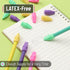 Mr. Pen Pencil Erasers Toppers, 500 Pack, Vibrant Colors, Pencil Top Erasers, Eraser Caps