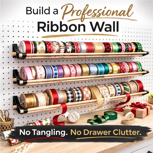 12 (3PK PEGGY Pegboard Accessory Hook and Dowel Organizer Storage for Tape, Steel Wire Spools, Ribbon, Crafts, Hobby