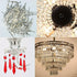 300pcs (33mm, H&D HYALINE & DORA H&D Chrome Bow Tie Clips Metal Butterfly Clips for Fastening Crystals, Chandelier