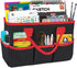 Godery Desktop File Folder Tote Organizer - Art Storage Craft Bag with Handles for Office Desk or Make-up, Black