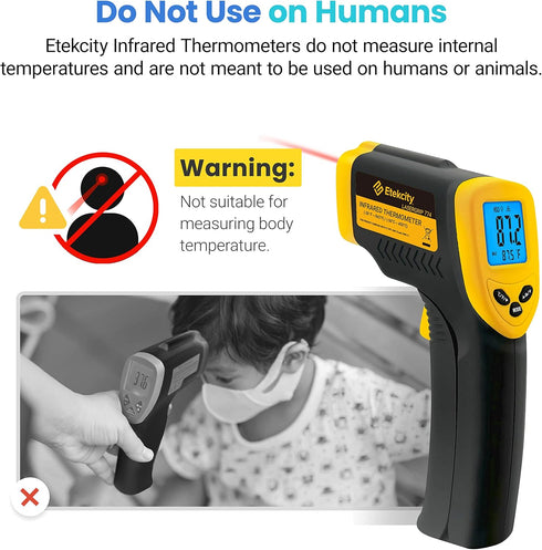 Etekcity 774 Infrared Thermometer Laser Temperature Gun, Digital IR Meat Thermometer for Cooking, Food, Grill