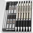 Nicpro 0.9 mm Art Mechanical Pencils Set in Gift Case, 6 PCS Metal Drafting Pencil with 6 Tube HB Lead Refills & 18 PCS