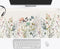 Floral Beige Boho Desk Mat, Large Extend Mouse Pad XXL, Cute Minimalist Flowers Keyboard Mat, Gift for Women