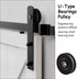CNBTR 4PCS U-Type Pulley Wheel U Groove Bearing for Doors and Windows, 8mm Shaft Hole, 45mm Diameter