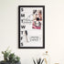 U Brands Framed Magnetic Weekly Calendar Dry Erase Board, Black Frame, with Marker, Magnet, 11” x 18”