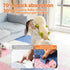 BK&MF 12" Room,White+blue,16PCS Interlocking Foam Floor Tiles, Thickened Baby Crawling Mat, Non-Slip Shock Absorbent